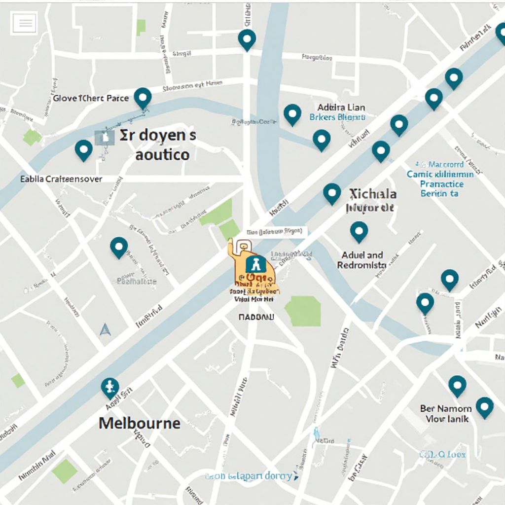 Map to Southern Cross Travel Office